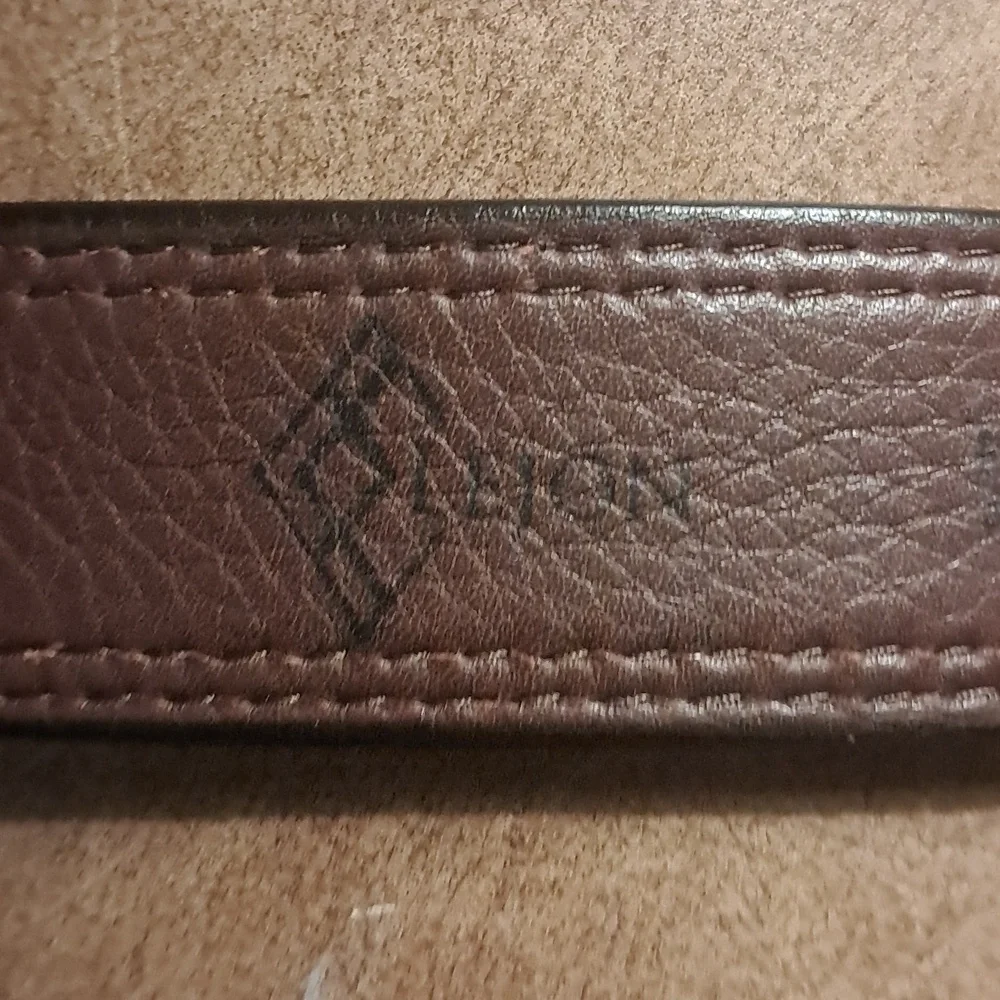 Lejon Men's Bison Leather Black Belt Made In America Sz 48 Western Cowboy Rustic